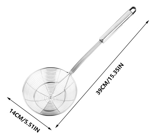 Cucharón Desnatador Con Forma De Araña De Acero Inoxidable C