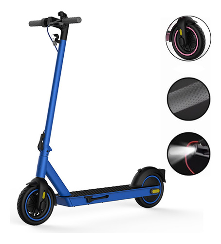 Scooter Eléctrico 35km/h Con Bluetooth Restsuko Color Negro Color Azul