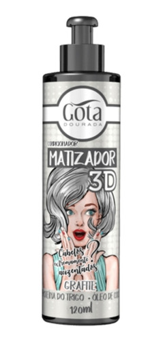 Gota Dourada Condicionador Matizador 3d Grafite 120ml