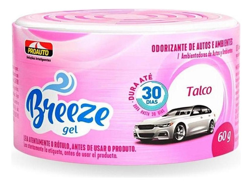 Aromatizante Talco Breeze Gel Desodorante Proauto 60g