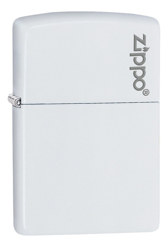 Encendedor Zippo Lighter Classic White Matte Logo Blanco