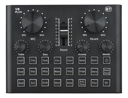 Z Tarjeta De Sonido En Vivo V8 Plus Para Transmisión De 15
