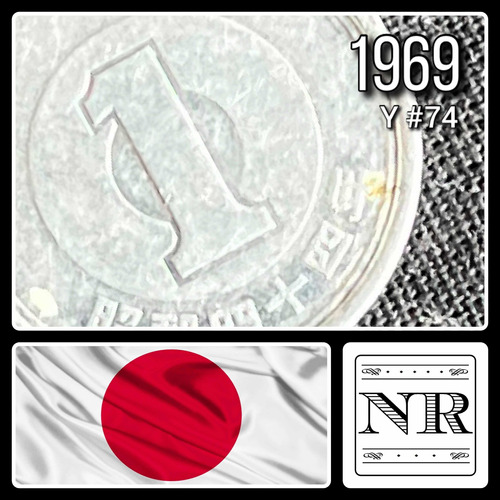 Japón - 1 Yen - Año 1969 (44) - Y #74 - Showa