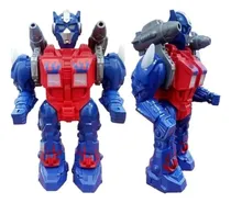 Comprar Robot Juguete Camina Luz Sonido Lanza Dardos Armored King Color Rojo - Azul