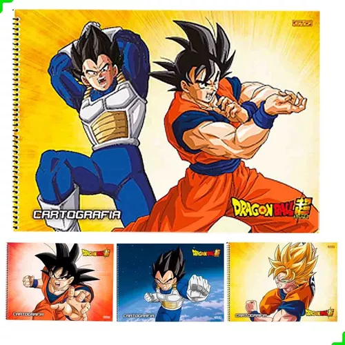 Kit Colorir Caderno desenho Dragon Ball e Lápis 12Un - Shop Macrozao