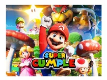 Comprar Panel Decoración Fiesta Mario Bros - Lona Mario Bros 120x90