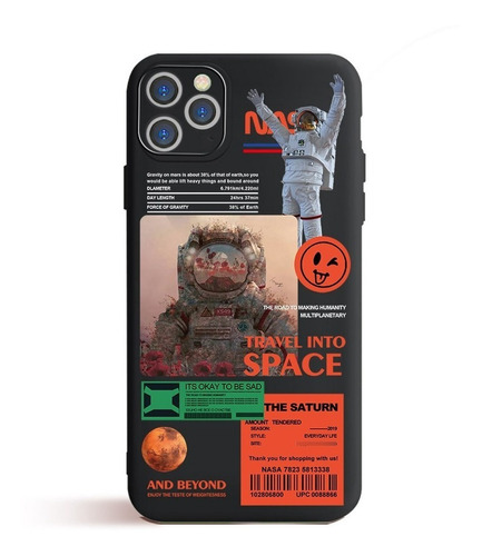 Capa Case Nasa Astronauta Travel Into Space Para iPhone