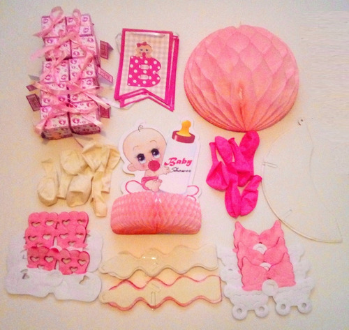 Baby Shower Premium Niña 34 Piezas Souvenir Y Decoración Baby Shower Premium Niña 34 Piezas Souvenir Y Decoración