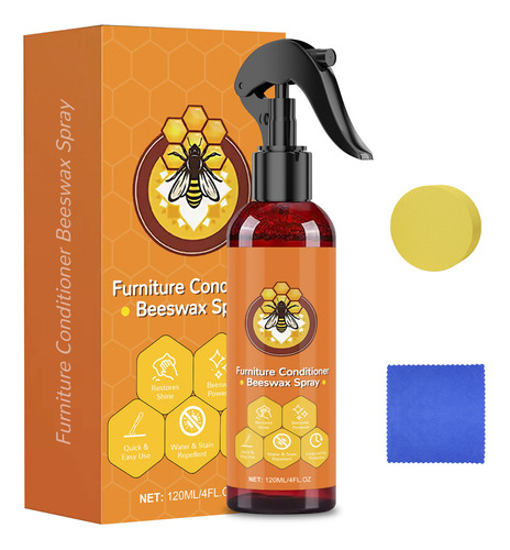 Pulidor De Muebles En Aerosol Natural De Cera De Abejas Para