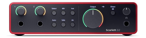 Interfaz De Audio Focusrite Scarlett 2i2 4ª Generación, 2 En