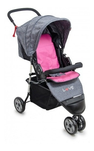 Coche Cuna 3 Ruedas Liviano Posiciones Love Compacto