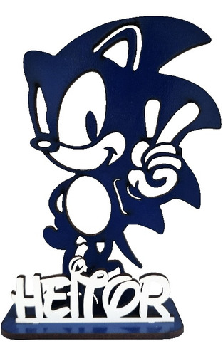 12 Centros De Mesa Sonic 25cm Personalizado Aniversário