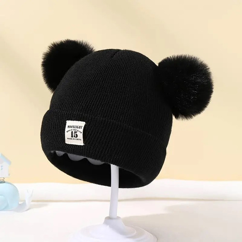 Gorro De Invierno Con Pompones Para Niños