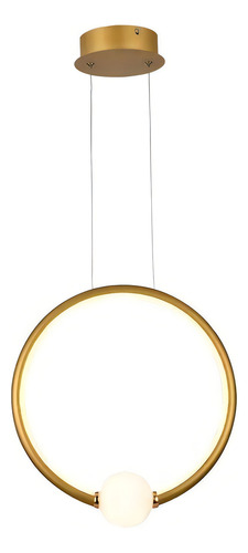 Lustre Luminária Pendente Moderna Circulo Led 20w Bola 33cm