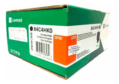 Toner Lexmark 84c4hko Negro Cx725 Extra Alto Rendimiento