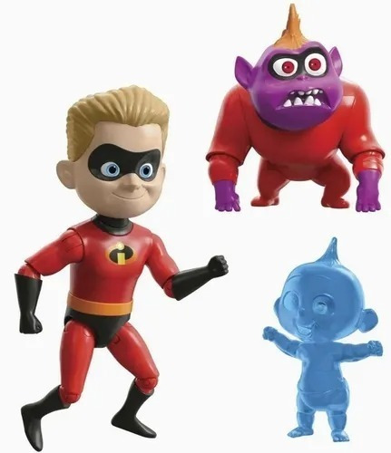Figuras De Dash Y Zezé Articulados Y Jacjac Los Increíbles 2