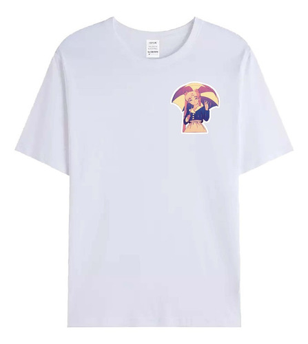 Remera Blanca De Algodón Logo Sailor Moon R310