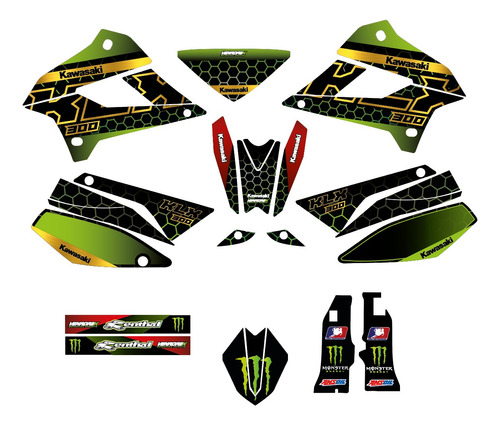 Calcomanias Stickers Kawasaki Klx 250, 300 / 2008 - 2023