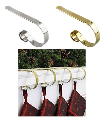 2 Piezas Navidad Media Hierro Hogar Cocina Metal Percha Clip