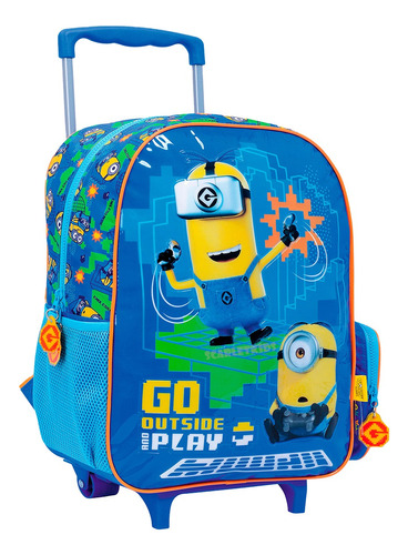 Mochila Minions Con Carro 16 PuLG Primaria Original Scarlet