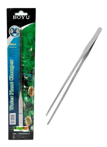 Pinza Recta Boyu 27 Cm Blister Acero Inox Acuario Plantado