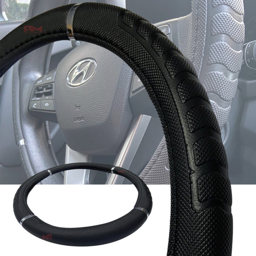 Capa De Volante Tunning Preto Anel Cromado Todos Os Modelos