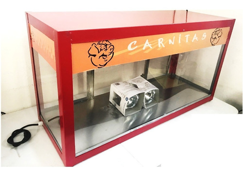 Vitrina Comercial Exhibidora De Carnitas 2 Reflectores 250 W