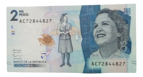 Billete 2000 Pesos Serial Radar Ac72844827 19/ago/2015 Unc