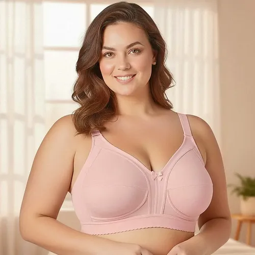 Sutiã Liso Plus Size Reforcado Pala Dupla Soutien Alca Larga
