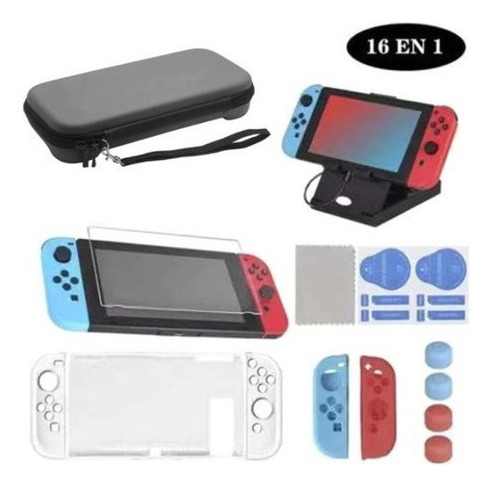 Kit De Protección Para Nintendo Switch 16 En 1