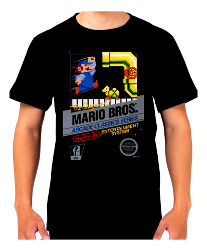 Remera Mario Bros Nintendo Cartucho 904 Dtg Minos