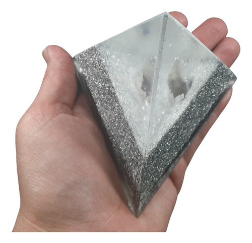Orgonita Pirámide Tetraédrica Con Cuarzo Ahumado