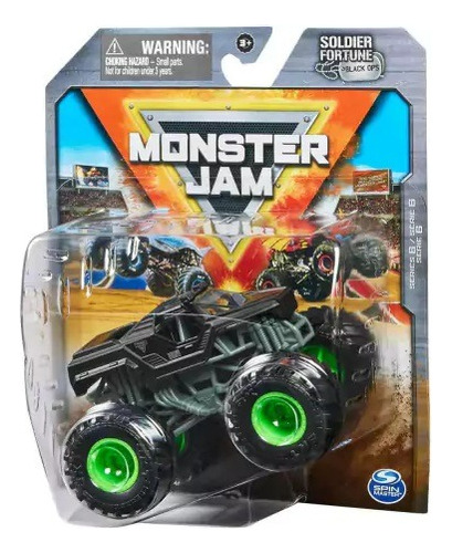 Monster Jam Juguete Auto Soldier Fortune Llanta Verde E1:64