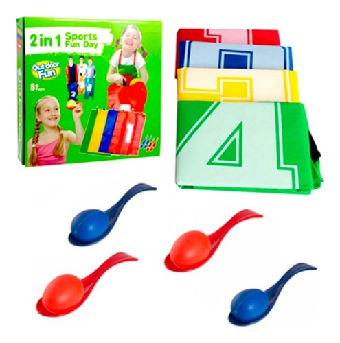 Juego Carrera De Sacos Y Sostén La Cuchara Diversión Niños