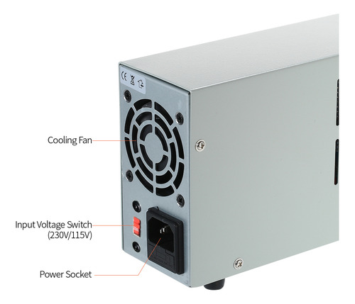 Fuente De Poder Regulada Mini Nps1203w 0-120v 0-3a Led Ac 11