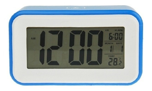 Reloj Digital Multifunción Fecha Alarma Temperatura - Azul