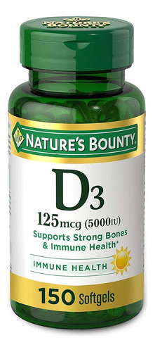 Nature's Bounty - Vitamina D3 5000ui  150 Softgels 