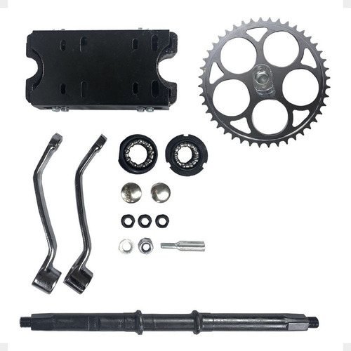 Kit completo de motor de bicicleta motorizada a 4 tempos 100 cc GTS 156F 3,5HP preto