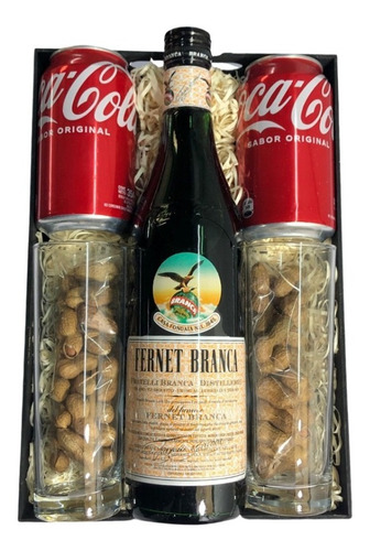 Kit Fernet Branca + Vasos + Coca Cola + Maní - Pérez Tienda