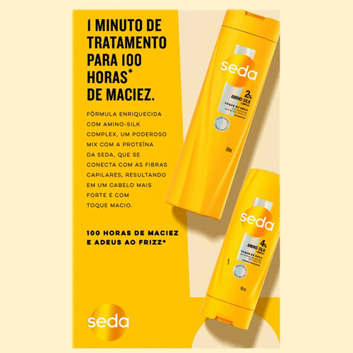 Shampoo Seda Toque De Seda 2% Amino-silk Complex 300ml