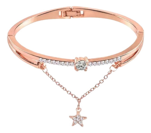 Pulsera, Color Rose Gold, Con Dije De Estrella, Joyería