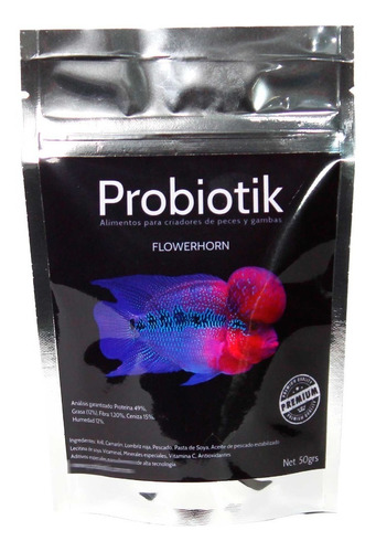 Alimento Premium Para Peces Flower Horn Probiotik Envio Inc