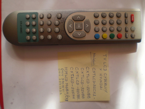 Control Remoto Tv Lcd / Pantalla Plana Hyundai Y Cyberlux