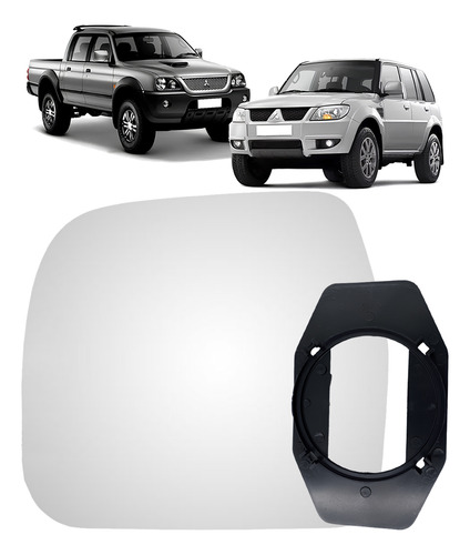 Lente Espelho Retrovisor Tr4 2009 A 2014 Esquerdo Com Base