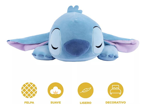 ~ Peluche Miniso Stitch Felpa Azul 63x59 Cm