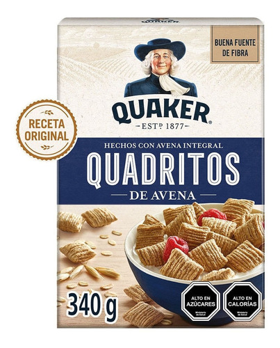 Imagen 1 de 1 de Cereal Quadritos Quaker Avena 340 G