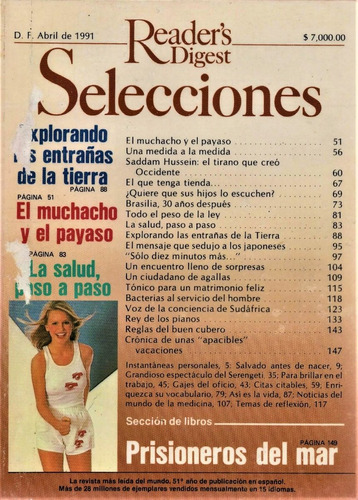 Selecciones Abril 1991 - Saddam Hussein, Brasilia, Bacterias