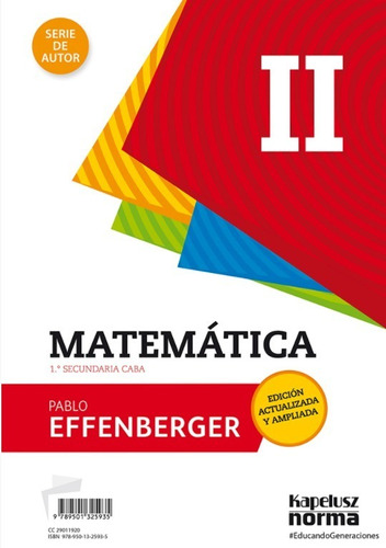 Imagen 1 de 1 de Matematica Ii (ed.revisada Y Ampliada) Contextos Digitales -