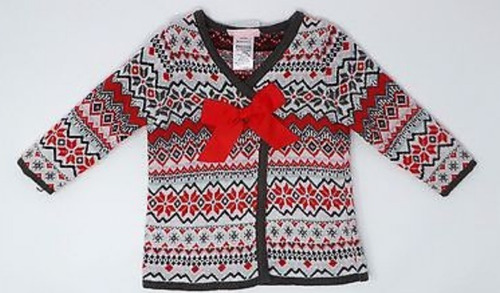 Sweter Chaleco Motivo Navideño Talla 12 Meses Little Lass