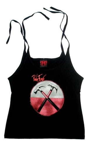 Pink Floyd Hammers Polo Top Mujer Tiras Small [rockoutlet]